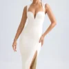 Aiko Sweetheart-Neck Midaxi-jurk in ivoor