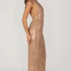 Alyssia versierde maxi-jurk in goud