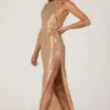 Alyssia versierde maxi-jurk in goud