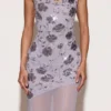 Amarelle versierde sweetheart-hals rugloze jurk in lila