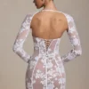 Andreia minijurk met korset en kanten details in wit