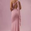 Annelise Jersey bruidsmeisjesjurk in blushroze