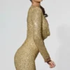 Arlowe mini-jurk met versierde col in goud