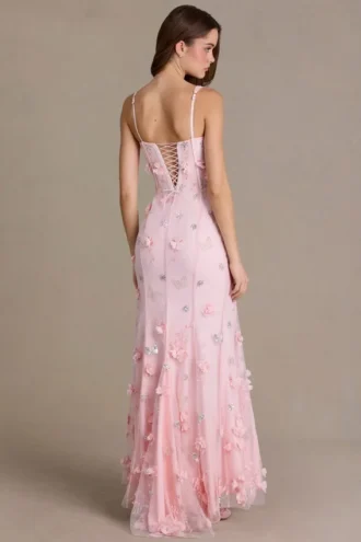 Aurelia versierde korsetjurk in babyroze
