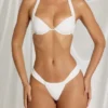 Nyla beugel-halternek bikinitop in wit