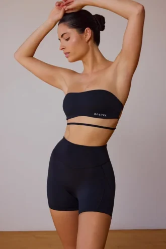 Bandeau-bh met gekruiste bandjes in het zwart