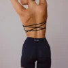 Bandeau-bh met gekruiste bandjes in het zwart