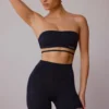 Bandeau-bh met gekruiste bandjes in het zwart
