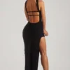 Belgravia versierde bandeau maxi-jurk in zwart