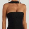Belgravia versierde bandeau maxi-jurk in zwart
