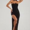 Belgravia versierde bandeau maxi-jurk in zwart