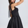 Bellamy gedrapeerde mini-corsetjurk in zwart