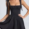 Bellamy gedrapeerde mini-corsetjurk in zwart