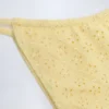Bosa bikinibroekjes met trekkoord en broderie anglaise in citroengeel