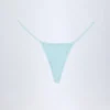 Bosa bikinibroekjes met trekkoord en broderie anglaise in poederblauw