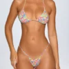 Bosa Broderie Anglaise bikinibroekje met trekkoord in heldere multi-print