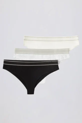 Bundel met hooggetailleerde cheeky slips in multi
