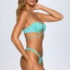 Corsica beugel-bikinitop met meerdere bandjes in blauwe print