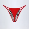 Camogli string-bikini-onderstukken in zebraprint