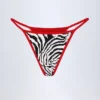 Camogli string-bikini-onderstukken in zebraprint