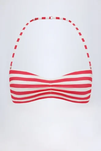 Cascais multiway bikinitop in kersenrode streep