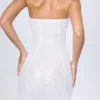 Cassidy versierde bandeau-minijurk in wit