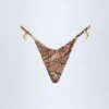 Cebu string-bikinibroekje met charm-detail in slangenprint