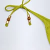 Cebu stringbikini met charm-detail in olijfgroen