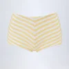Cerreto hotpants met middelhoge taille in citroengeel gestreept