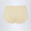 Cerreto hotpants met middelhoge taille in citroengeel gestreept