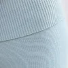 Chunky gebreide broek met omgeslagen pijpen en uitlopende pijpen in Dusty Teal