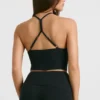 Chunky gebreide tanktop in zwart