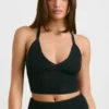 Chunky gebreide tanktop in zwart