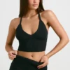 Chunky gebreide tanktop in zwart