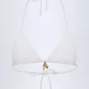 Comoros driehoekige bikinitop met charm-detail in wit