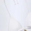 Comoros driehoekige bikinitop met charm-detail in wit