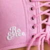 Crop top van geborsteld jersey in bubblegumroze
