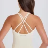 Crossback Longline Tanktop in Crème