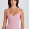 Crossback Longline Tanktop in Mauve