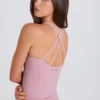 Crossback Longline Tanktop in Mauve