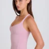 Crossback Longline Tanktop in Mauve
