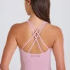 Crossback Longline Tanktop in Mauve