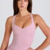 Crossback Longline Tanktop in Mauve