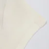 Cut-out longline T-shirt in crème