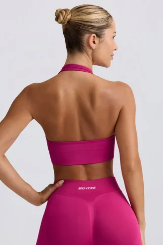 Define Luxe halternek sportbeha in Berry