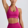 Define Luxe halternek sportbeha in Berry