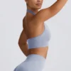 Define Luxe halternek sportbeha in blauwgrijs