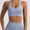 Define Luxe halternek sportbeha in blauwgrijs
