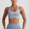 Define Luxe halternek sportbeha in blauwgrijs