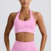 Define Luxe halternek sportbeha in bubblegumroze